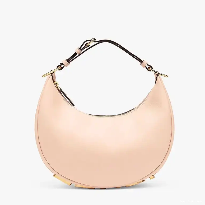 Affordable Fendigraphy Bag Pink Fendi Small Hobo Calf In Leather 0528